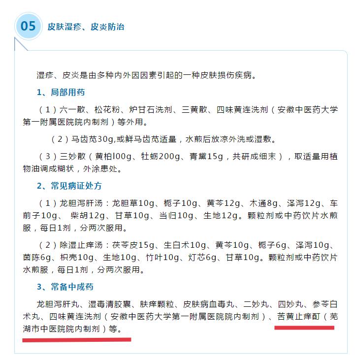 我院兩制劑收錄《安徽省洪澇災害常見病證中醫(yī)藥防治手冊（2020年版）》(圖2)
