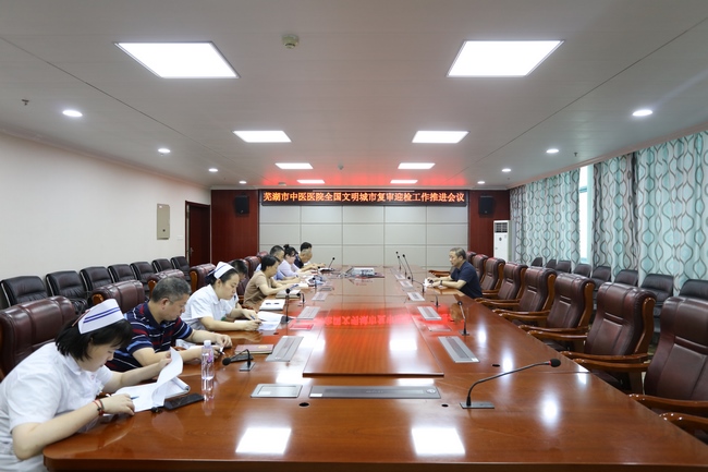 我院召開全國文明城市復審迎檢工作推進會議(圖1)