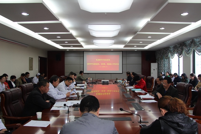 蕪湖市中醫(yī)醫(yī)院2019年度組織、宣傳、統(tǒng)戰(zhàn)工作會議召開(圖1)